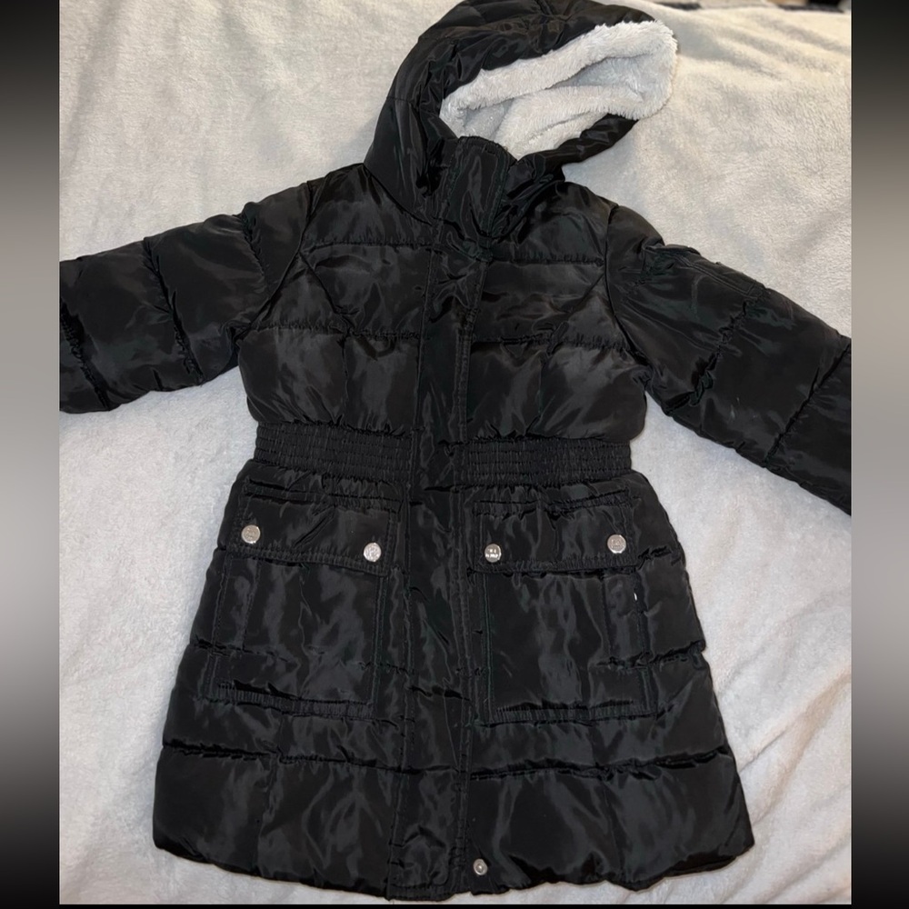 Steve Madden Kids Black Hooded Puffer Coat